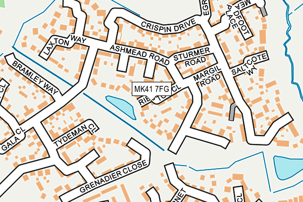 MK41 7FG map - OS OpenMap – Local (Ordnance Survey)