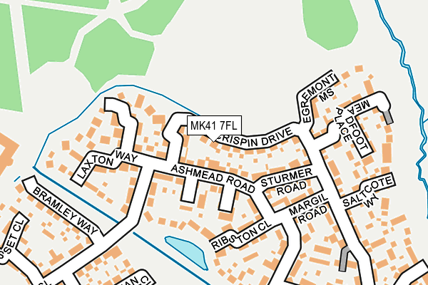 MK41 7FL map - OS OpenMap – Local (Ordnance Survey)