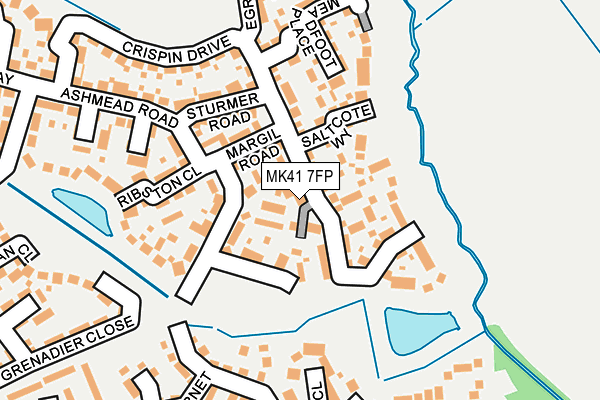 MK41 7FP map - OS OpenMap – Local (Ordnance Survey)