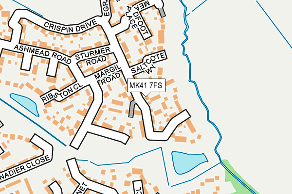 MK41 7FS map - OS OpenMap – Local (Ordnance Survey)