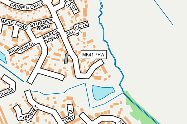 MK41 7FW map - OS OpenMap – Local (Ordnance Survey)