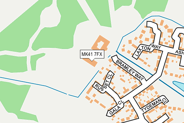 MK41 7FX map - OS OpenMap – Local (Ordnance Survey)