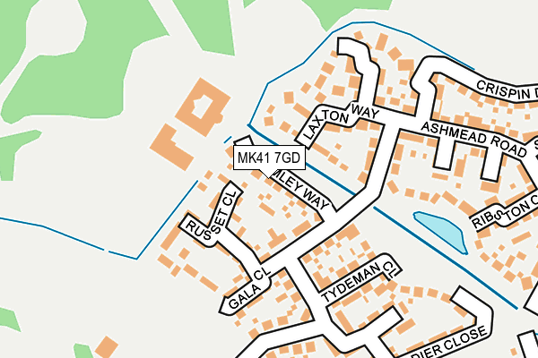 MK41 7GD map - OS OpenMap – Local (Ordnance Survey)