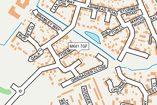 MK41 7GF map - OS OpenMap – Local (Ordnance Survey)