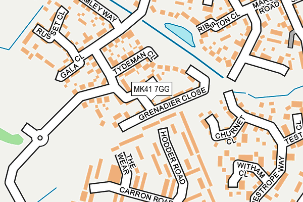 MK41 7GG map - OS OpenMap – Local (Ordnance Survey)