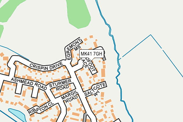 MK41 7GH map - OS OpenMap – Local (Ordnance Survey)