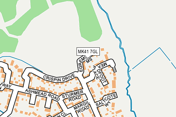 MK41 7GL map - OS OpenMap – Local (Ordnance Survey)
