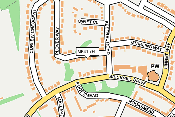 MK41 7HT map - OS OpenMap – Local (Ordnance Survey)