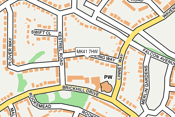 MK41 7HW map - OS OpenMap – Local (Ordnance Survey)