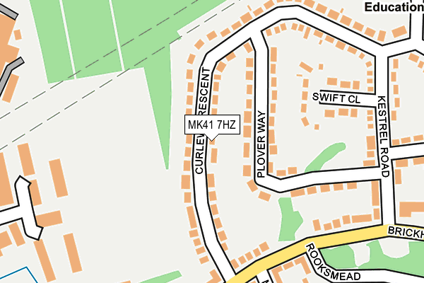 MK41 7HZ map - OS OpenMap – Local (Ordnance Survey)