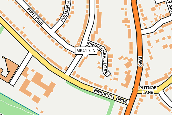 MK41 7JN map - OS OpenMap – Local (Ordnance Survey)