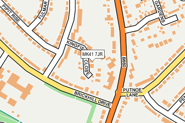 MK41 7JR map - OS OpenMap – Local (Ordnance Survey)