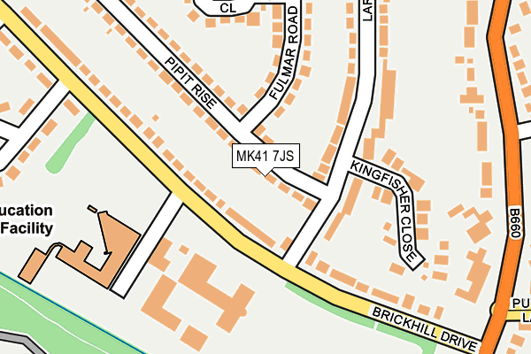 MK41 7JS map - OS OpenMap – Local (Ordnance Survey)