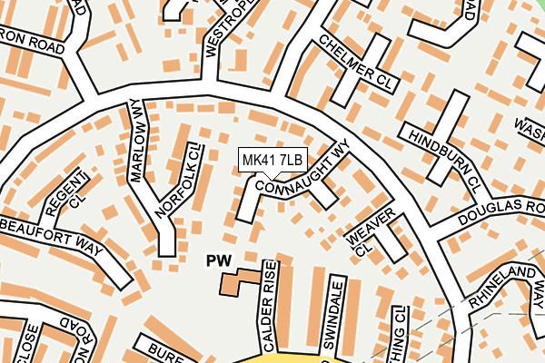 MK41 7LB map - OS OpenMap – Local (Ordnance Survey)