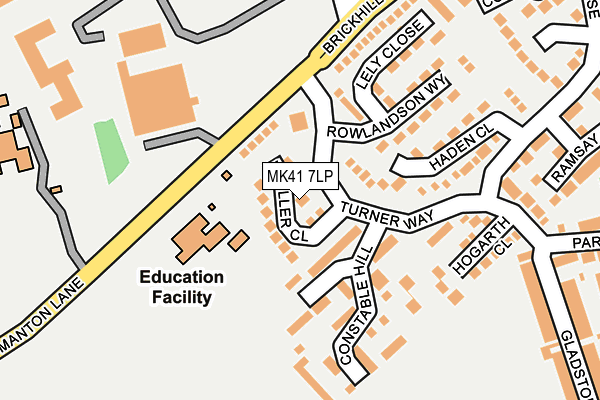 MK41 7LP map - OS OpenMap – Local (Ordnance Survey)