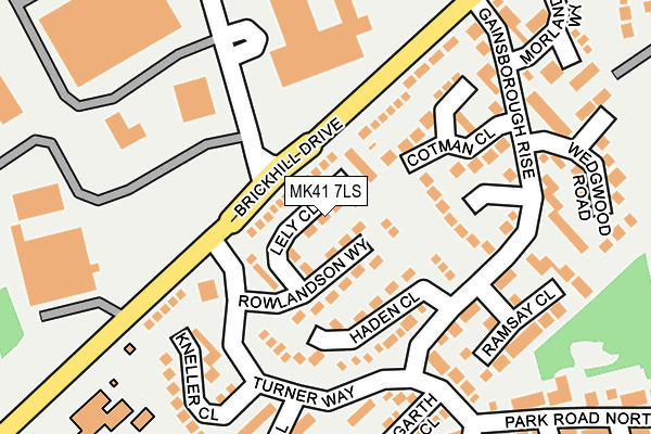 MK41 7LS map - OS OpenMap – Local (Ordnance Survey)