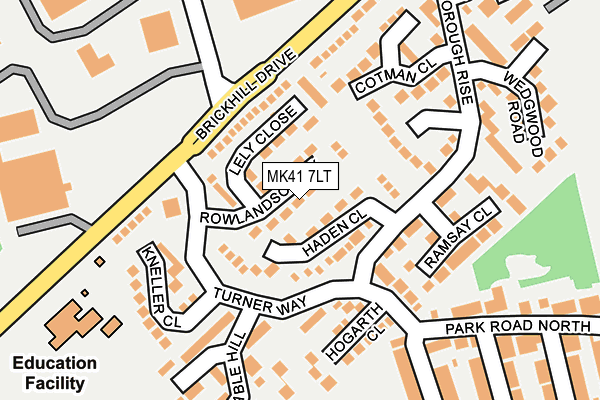 MK41 7LT map - OS OpenMap – Local (Ordnance Survey)