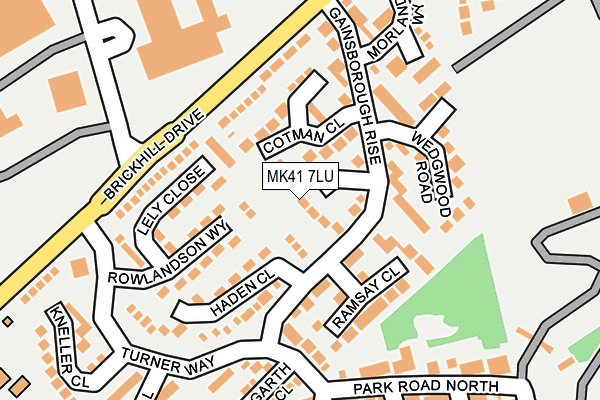 MK41 7LU map - OS OpenMap – Local (Ordnance Survey)