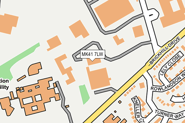 MK41 7LW map - OS OpenMap – Local (Ordnance Survey)