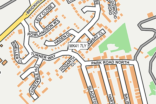 MK41 7LY map - OS OpenMap – Local (Ordnance Survey)