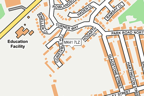 MK41 7LZ map - OS OpenMap – Local (Ordnance Survey)