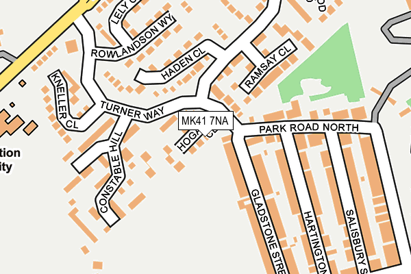 MK41 7NA map - OS OpenMap – Local (Ordnance Survey)