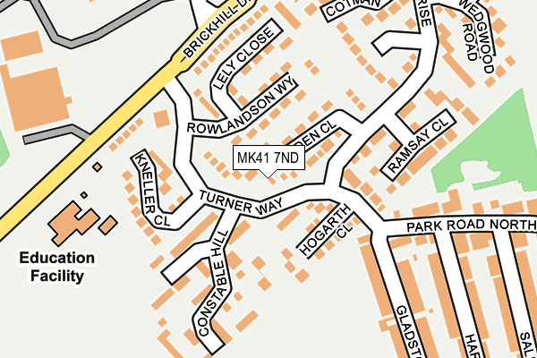 MK41 7ND map - OS OpenMap – Local (Ordnance Survey)