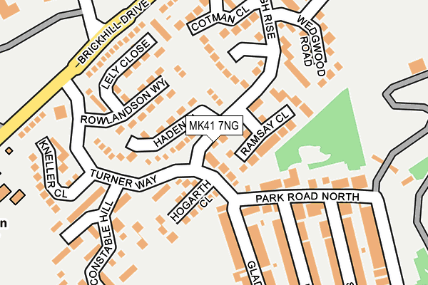 MK41 7NG map - OS OpenMap – Local (Ordnance Survey)