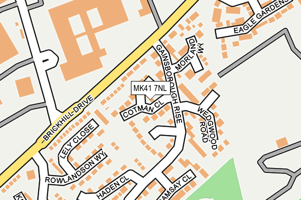 MK41 7NL map - OS OpenMap – Local (Ordnance Survey)