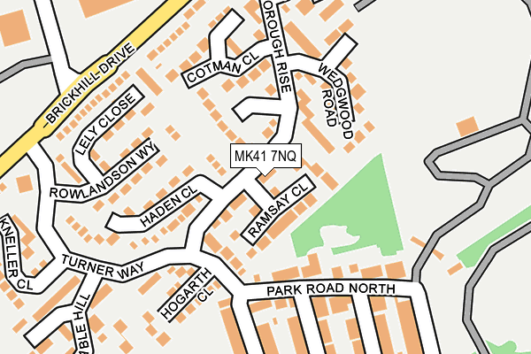 MK41 7NQ map - OS OpenMap – Local (Ordnance Survey)