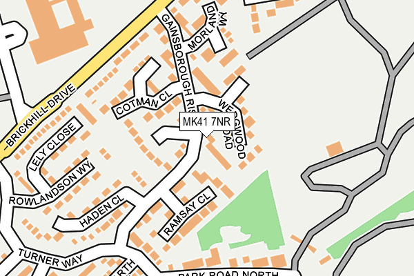 MK41 7NR map - OS OpenMap – Local (Ordnance Survey)