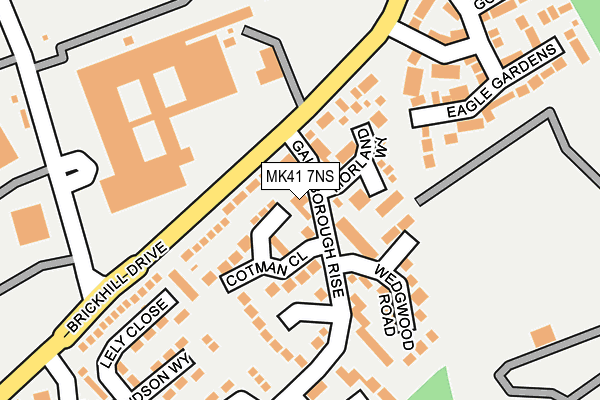 MK41 7NS map - OS OpenMap – Local (Ordnance Survey)