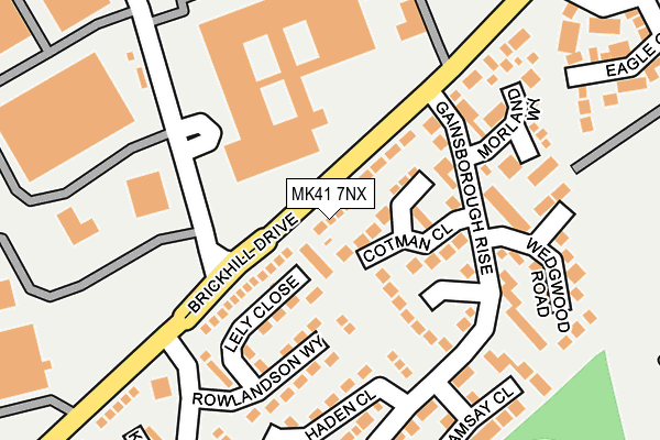 MK41 7NX map - OS OpenMap – Local (Ordnance Survey)