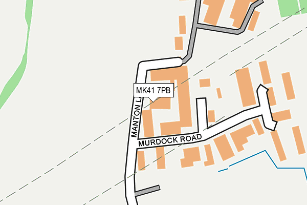 MK41 7PB map - OS OpenMap – Local (Ordnance Survey)