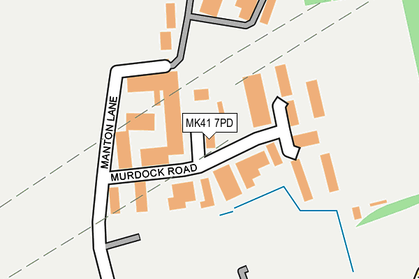 MK41 7PD map - OS OpenMap – Local (Ordnance Survey)