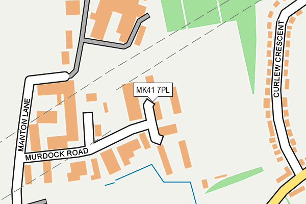 MK41 7PL map - OS OpenMap – Local (Ordnance Survey)