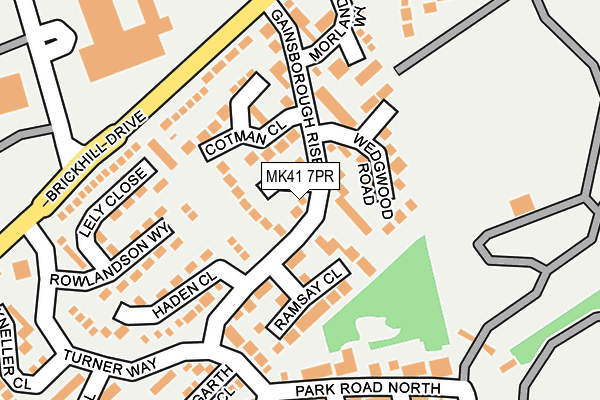 MK41 7PR map - OS OpenMap – Local (Ordnance Survey)