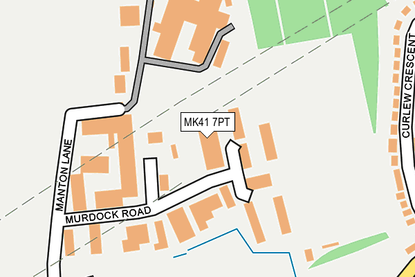 MK41 7PT map - OS OpenMap – Local (Ordnance Survey)