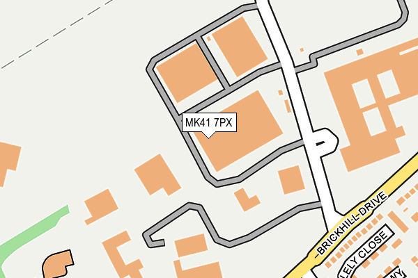 MK41 7PX map - OS OpenMap – Local (Ordnance Survey)