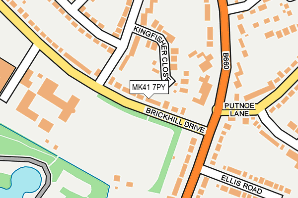 MK41 7PY map - OS OpenMap – Local (Ordnance Survey)