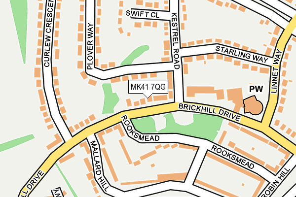 MK41 7QG map - OS OpenMap – Local (Ordnance Survey)