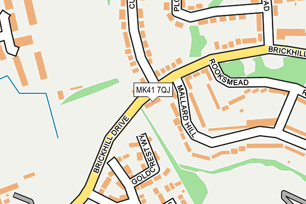 MK41 7QJ map - OS OpenMap – Local (Ordnance Survey)