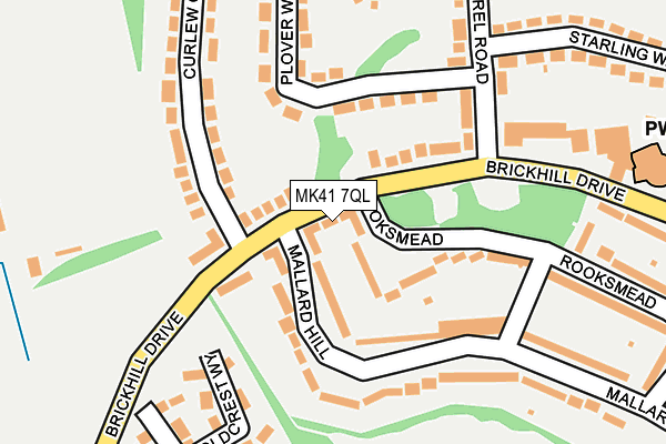 MK41 7QL map - OS OpenMap – Local (Ordnance Survey)