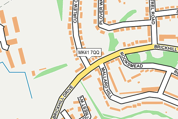 MK41 7QQ map - OS OpenMap – Local (Ordnance Survey)