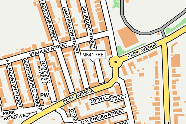 MK41 7RE map - OS OpenMap – Local (Ordnance Survey)