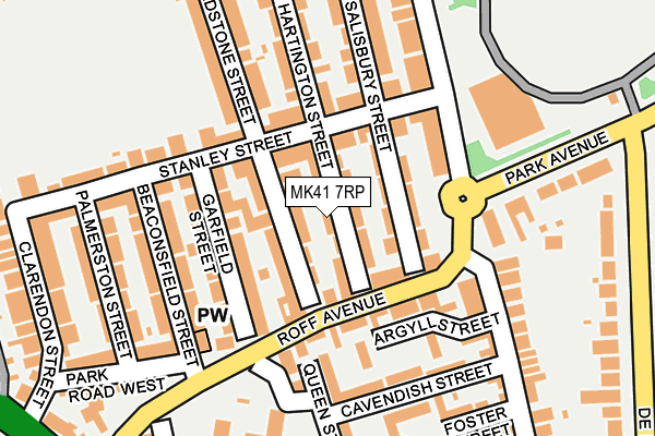 MK41 7RP map - OS OpenMap – Local (Ordnance Survey)