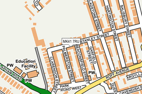 MK41 7RU map - OS OpenMap – Local (Ordnance Survey)