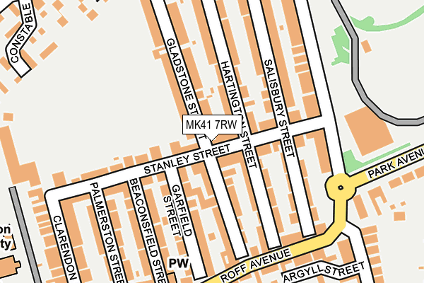 MK41 7RW map - OS OpenMap – Local (Ordnance Survey)