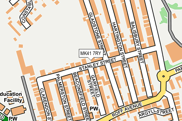 MK41 7RY map - OS OpenMap – Local (Ordnance Survey)