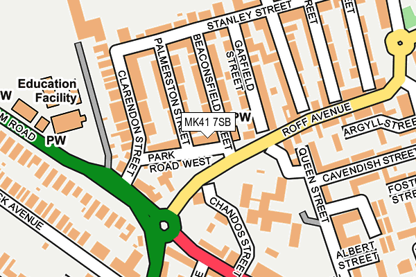 MK41 7SB map - OS OpenMap – Local (Ordnance Survey)